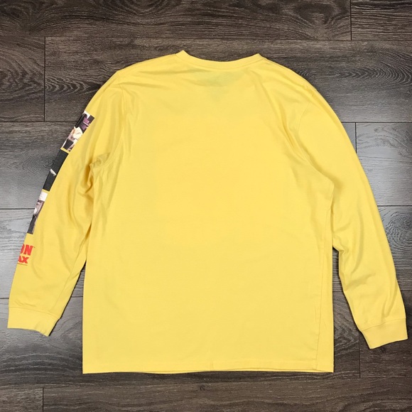 John Travolta & Samuel L. Jackson Pulp Fiction Miramax Mens Yellow Movie T-Shirt - Picture 3 of 8